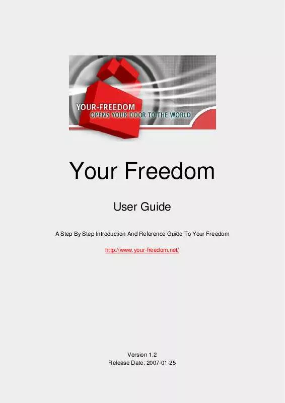 Mode d'emploi YOUR-FREEDOM USER GUIDE