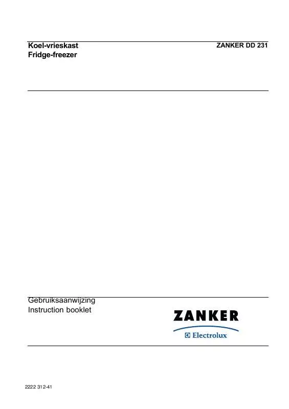 Mode d'emploi ZANKER DD231