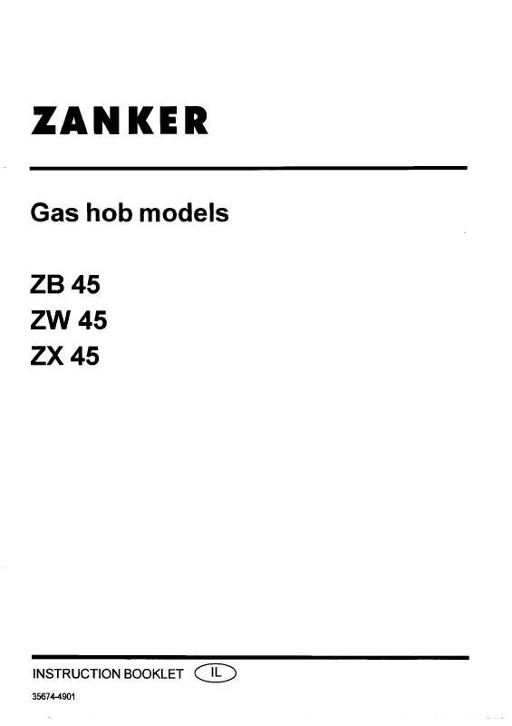 Mode d'emploi ZANKER ZB45