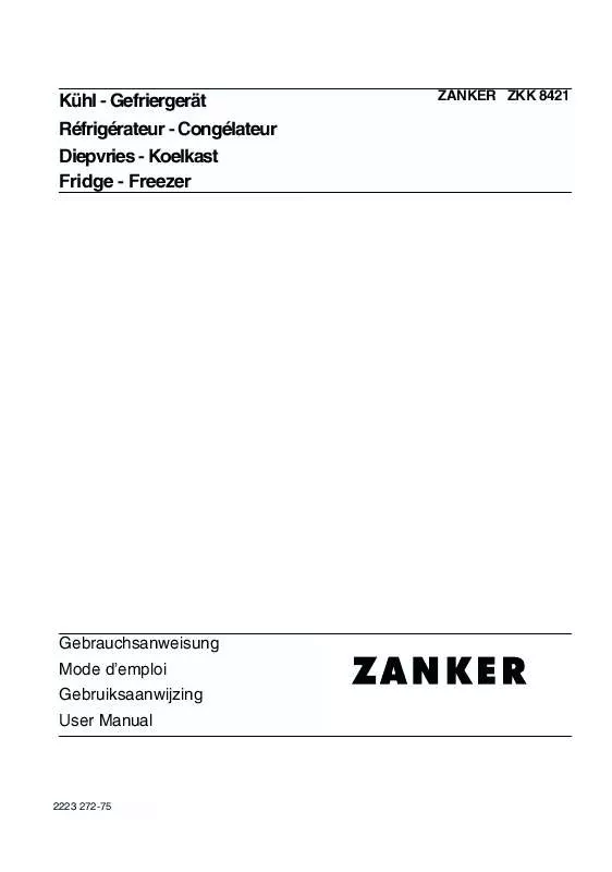 Mode d'emploi ZANKER ZKK8421
