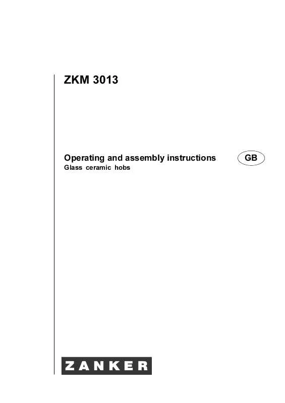 Mode d'emploi ZANKER ZKM3013KB