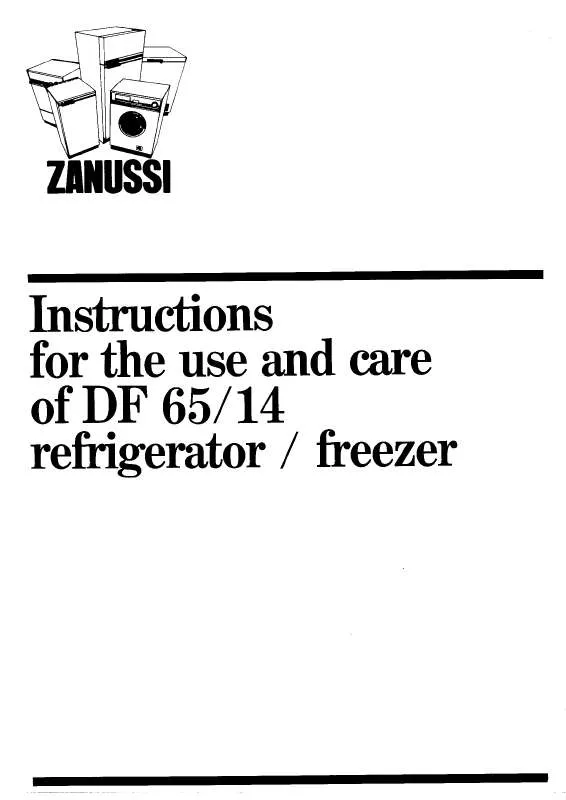 Mode d'emploi ZANUSSI DF65/14C