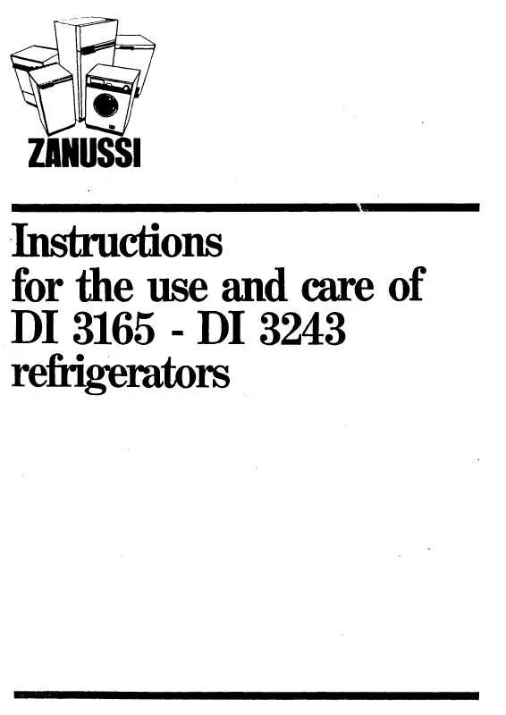 Mode d'emploi ZANUSSI DI3165/A FR237