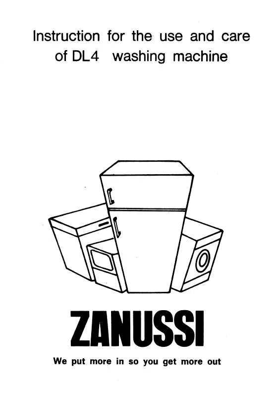 Mode d'emploi ZANUSSI DL4