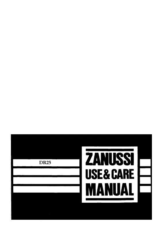 Mode d'emploi ZANUSSI DR25