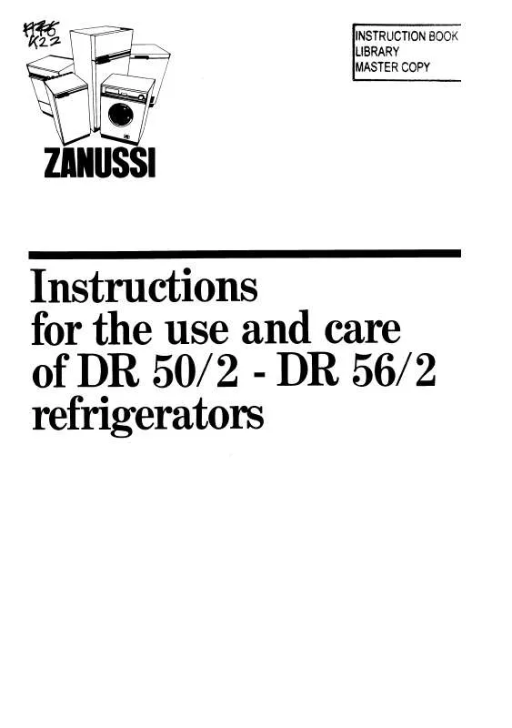 Mode d'emploi ZANUSSI DR50-2-B