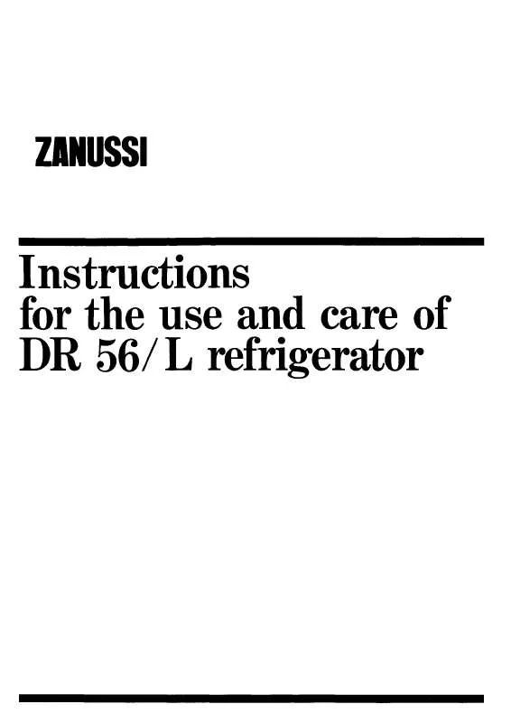 Mode d'emploi ZANUSSI DR56-L
