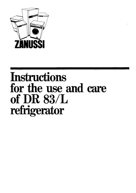 Mode d'emploi ZANUSSI DR83-L