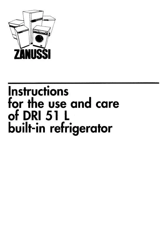 Mode d'emploi ZANUSSI DRI51L