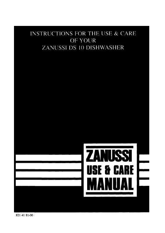 Mode d'emploi ZANUSSI DS10B (FR 932.)