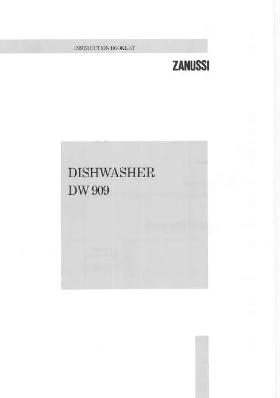 Mode d'emploi ZANUSSI DW909