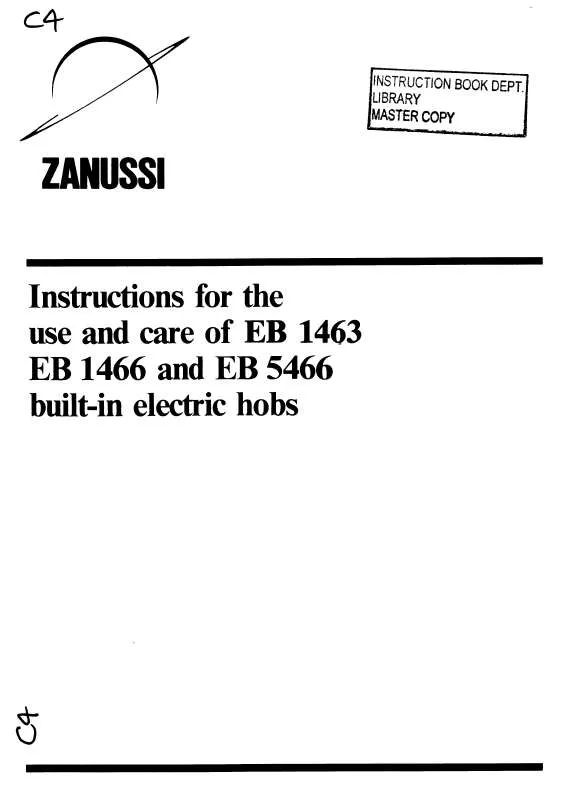 Mode d'emploi ZANUSSI EB1463