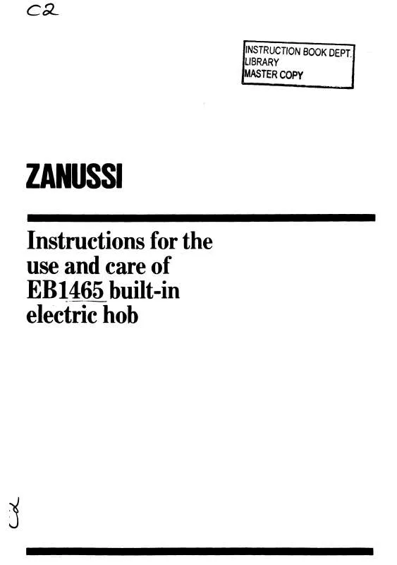 Mode d'emploi ZANUSSI EB1465M