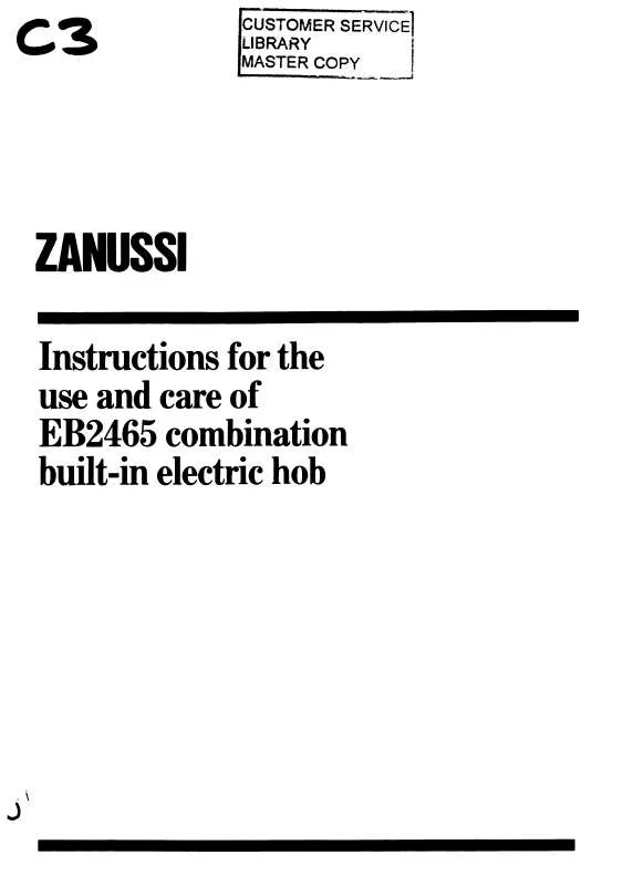 Mode d'emploi ZANUSSI EB2465