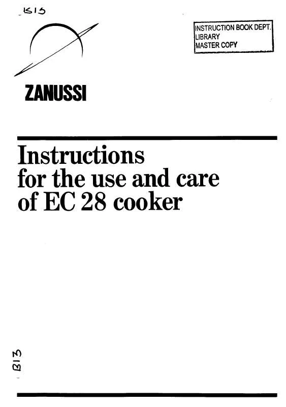 Mode d'emploi ZANUSSI EC28