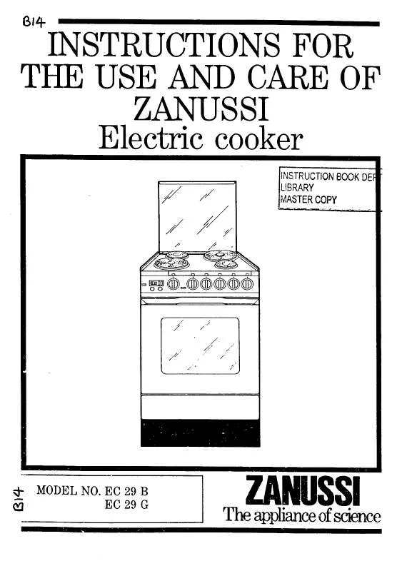 Mode d'emploi ZANUSSI EC29B