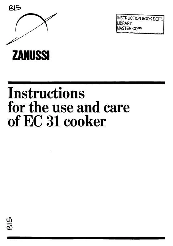 Mode d'emploi ZANUSSI EC31M