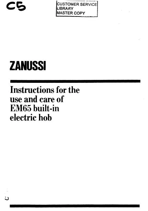Mode d'emploi ZANUSSI EM65B