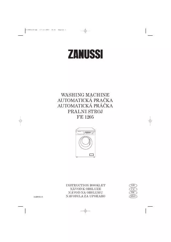Mode d'emploi ZANUSSI FE 1205