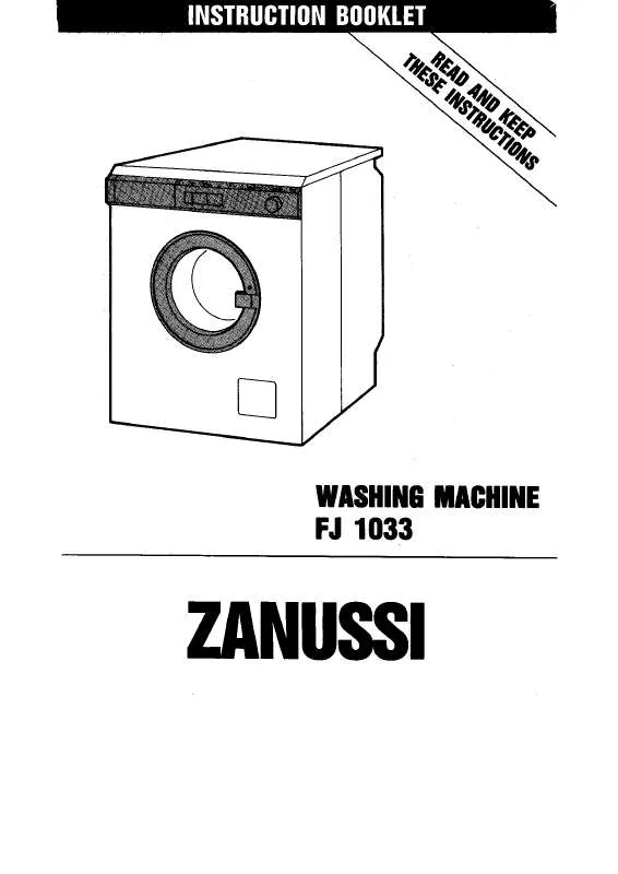 Mode d'emploi ZANUSSI FJ1033