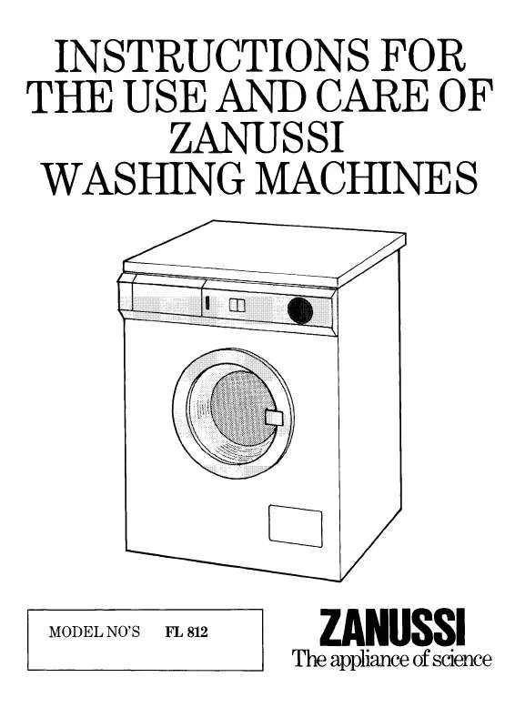 Mode d'emploi ZANUSSI FL812