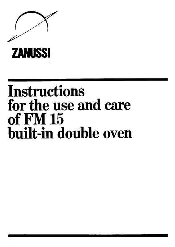 Mode d'emploi ZANUSSI FM15