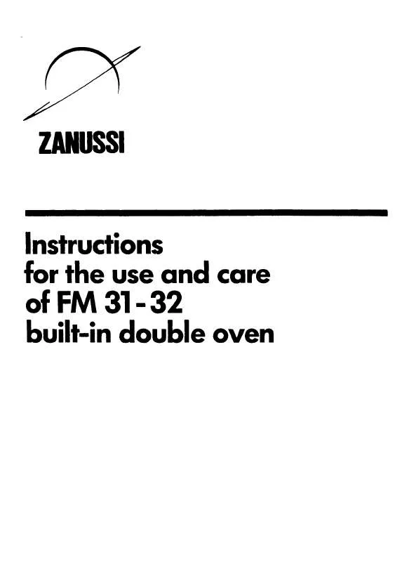 Mode d'emploi ZANUSSI FM31A