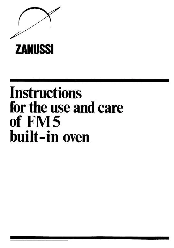 Mode d'emploi ZANUSSI FM5