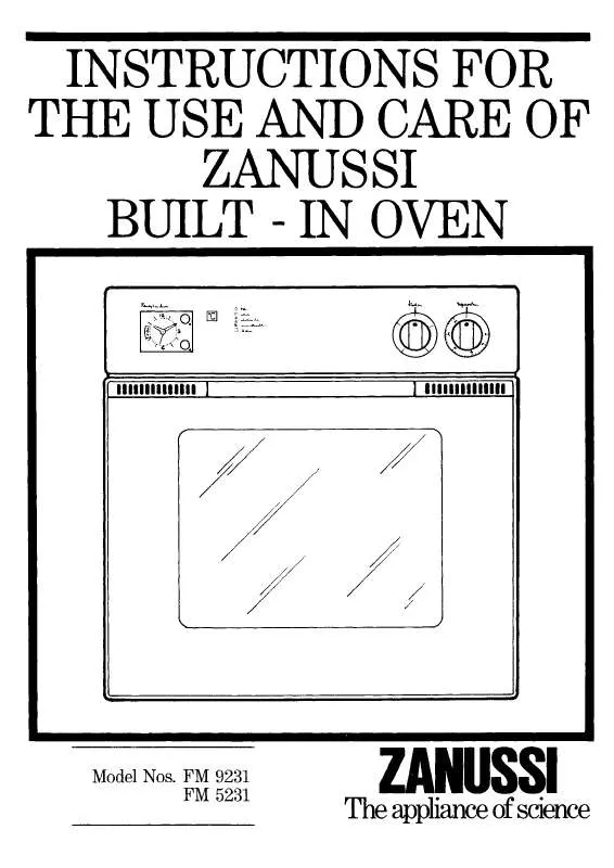 Mode d'emploi ZANUSSI FM5231