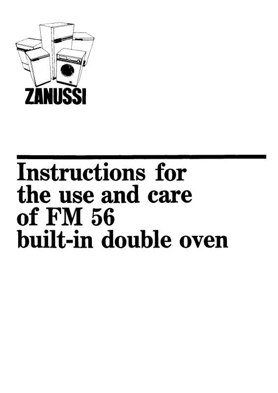 Mode d'emploi ZANUSSI FM56