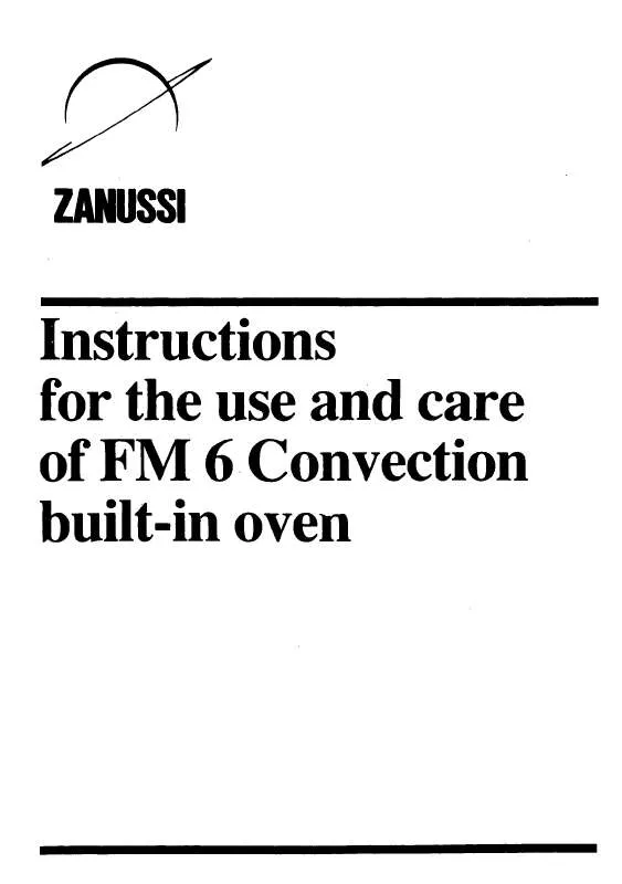 Mode d'emploi ZANUSSI FM6