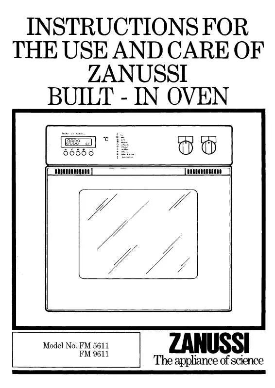 Mode d'emploi ZANUSSI FM9611/A