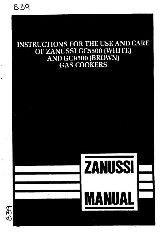 Mode d'emploi ZANUSSI GC9500