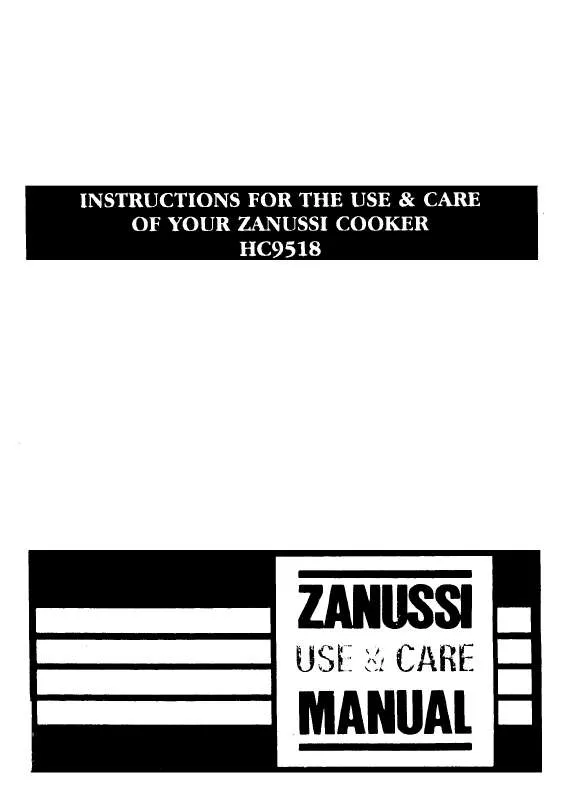 Mode d'emploi ZANUSSI HC9518