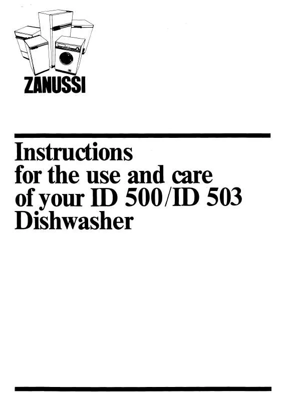 Mode d'emploi ZANUSSI ID500