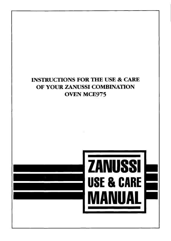 Mode d'emploi ZANUSSI MCE975BR