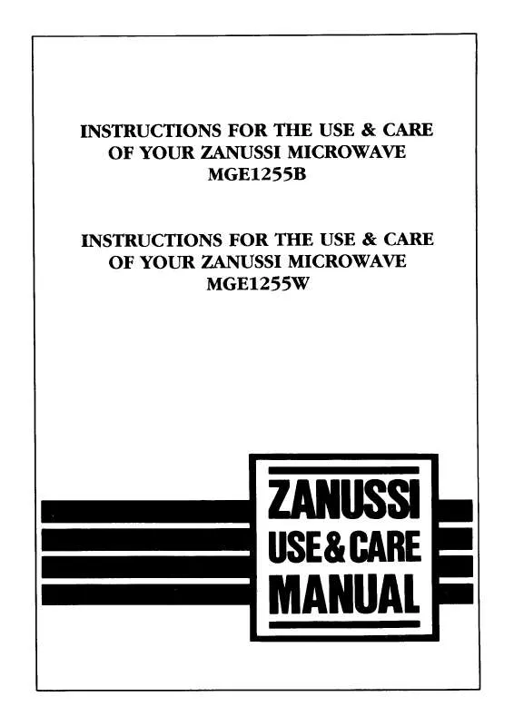 Mode d'emploi ZANUSSI MGE1255B