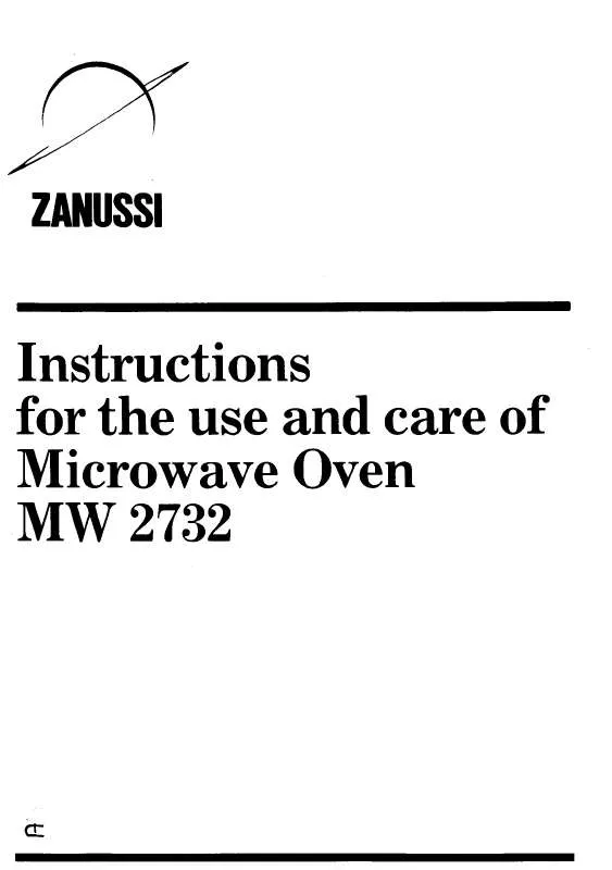 Mode d'emploi ZANUSSI MW2732