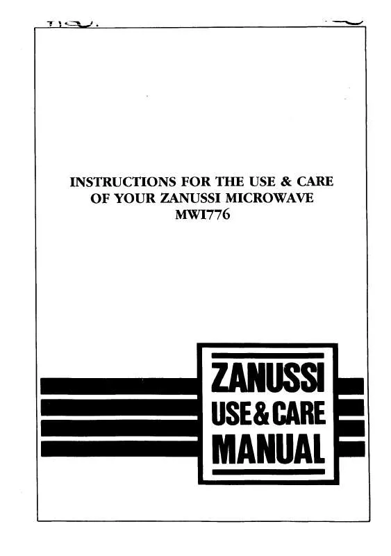 Mode d'emploi ZANUSSI MWI776