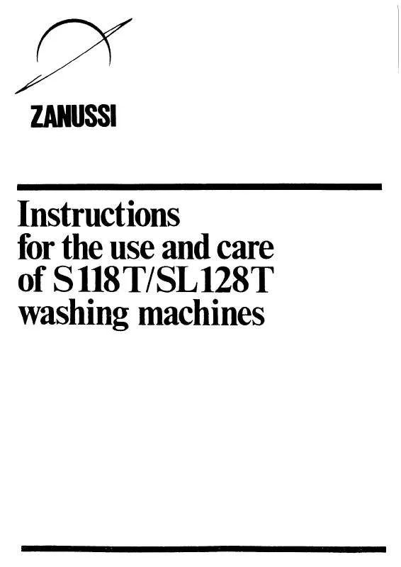 Mode d'emploi ZANUSSI S118T