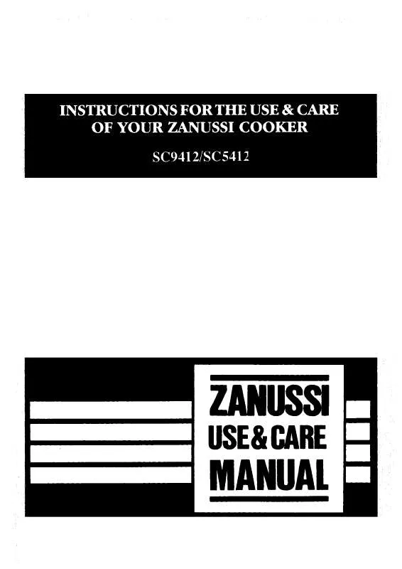 Mode d'emploi ZANUSSI SC5412