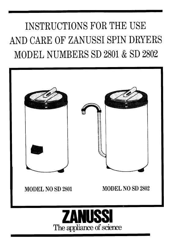 Mode d'emploi ZANUSSI SD2801