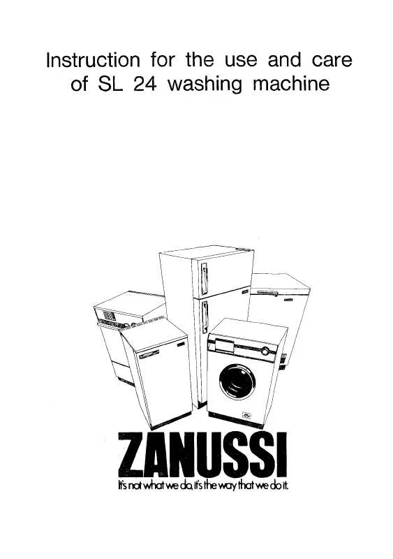 Mode d'emploi ZANUSSI SL24