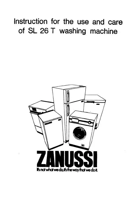 Mode d'emploi ZANUSSI SL26T