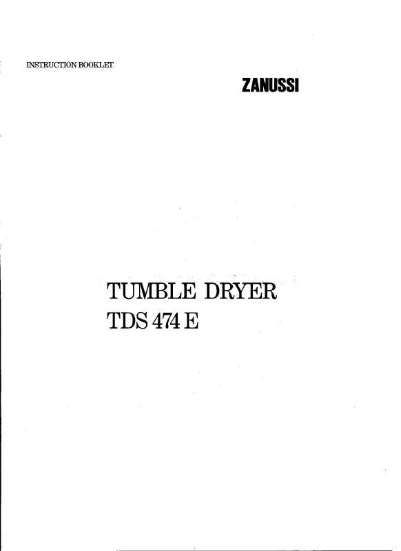 Mode d'emploi ZANUSSI TDS474E