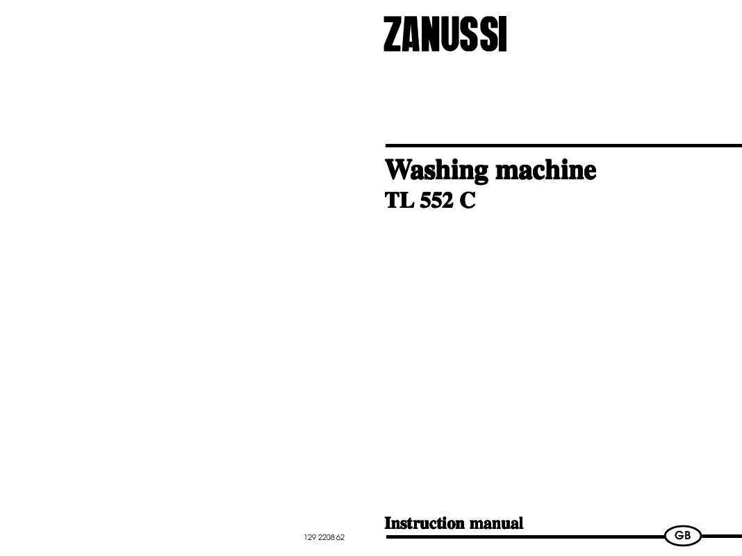 Mode d'emploi ZANUSSI TL552C