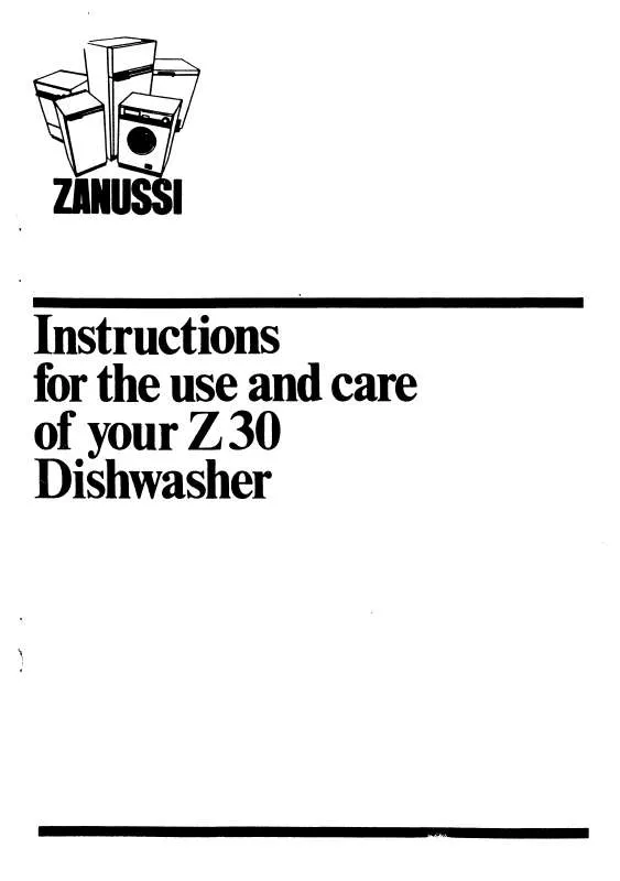 Mode d'emploi ZANUSSI Z30