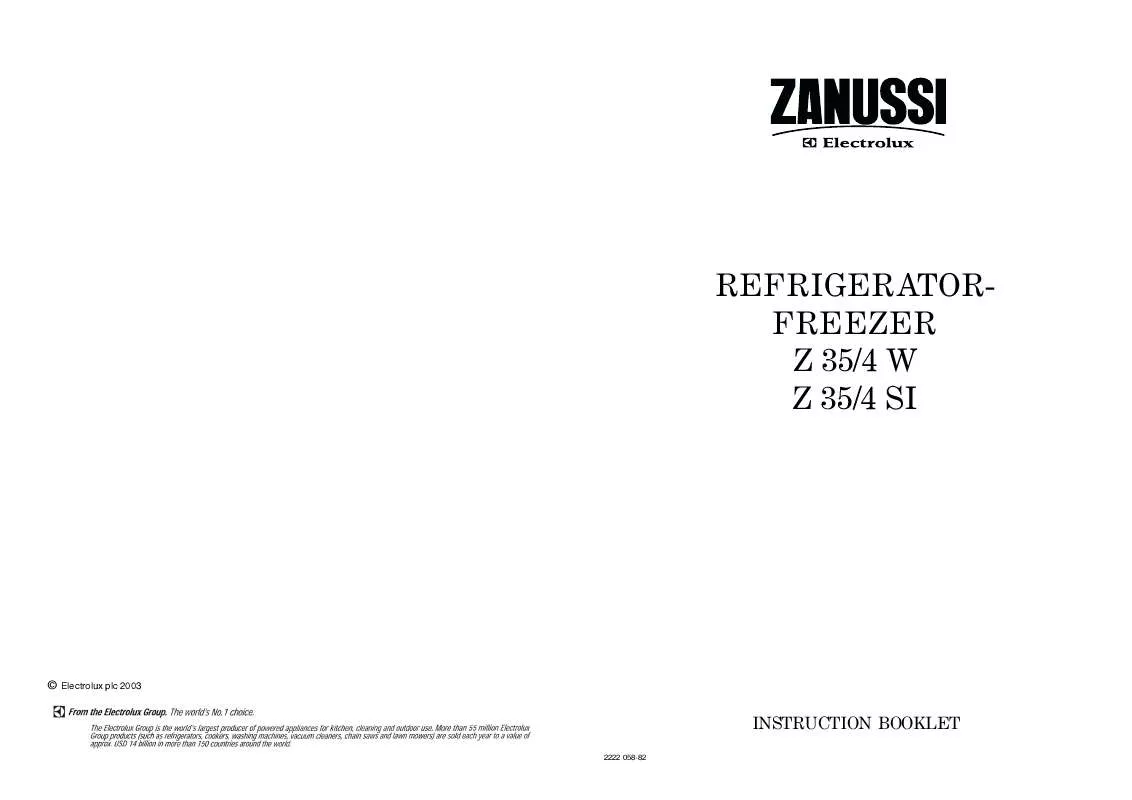 Mode d'emploi ZANUSSI Z35/4SI