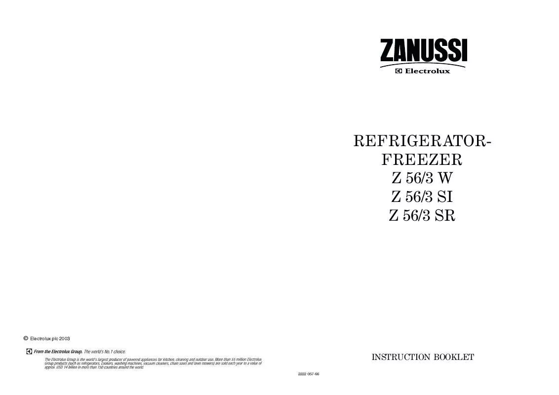 Mode d'emploi ZANUSSI Z56/3SR