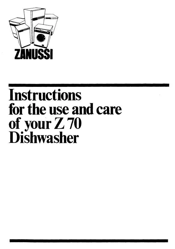 Mode d'emploi ZANUSSI Z70